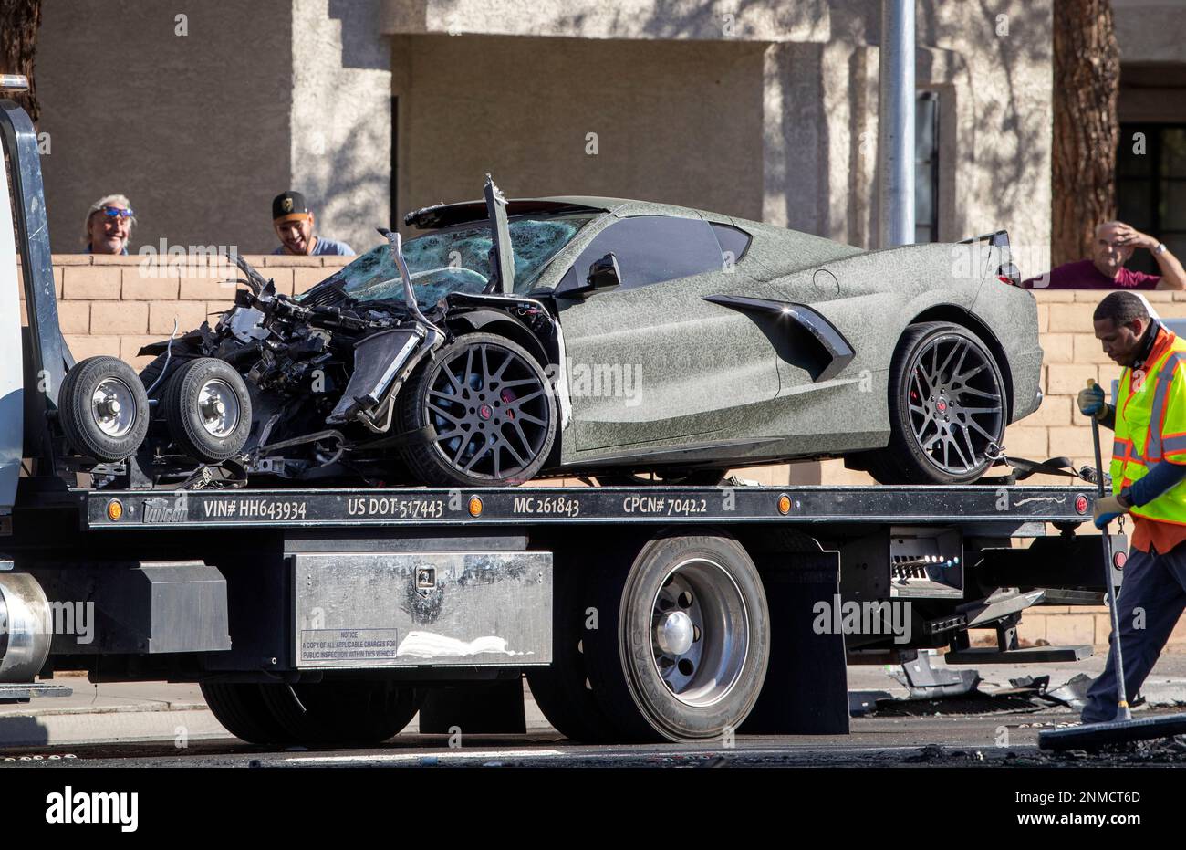 A Chevrolet Corvette owned by Las Vegas Raiders wide receiver Henry
