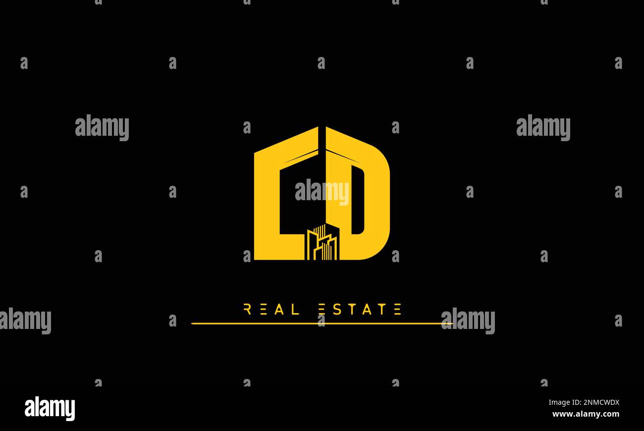 Real Estate letters Initials Monogram logo CD , DC Stock Vector