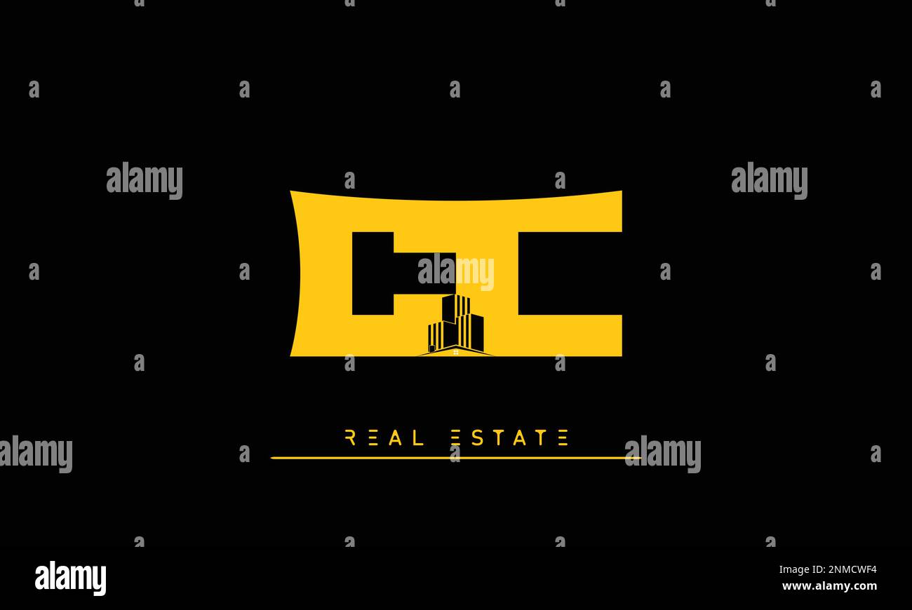 Real Estate letters Initials Monogram logo CC Stock Vector Image & Art