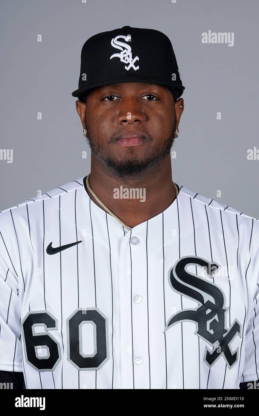 This is a 2023 photo of Gregory Santos of the Chicago White Sox