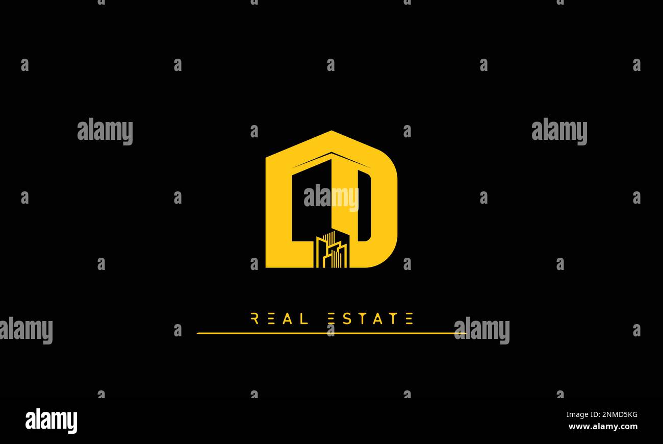 Real Estate letters Initials Monogram logo CD , DC Stock Vector