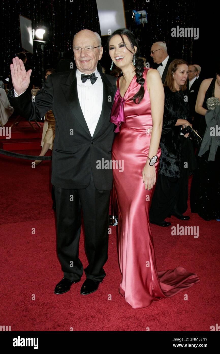 Rupert Murdoch and his wife, Wendi Deng at the Academy Awards in Los