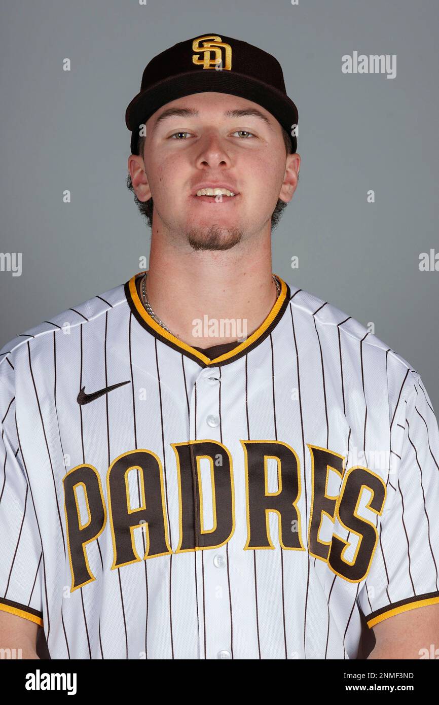 This is a 2023 photo of Jackson Merrill of the San Diego Padres baseball  team. This image reflects the San Diego Padres active roster as of  Thursday, Feb. 24, 2023, when this