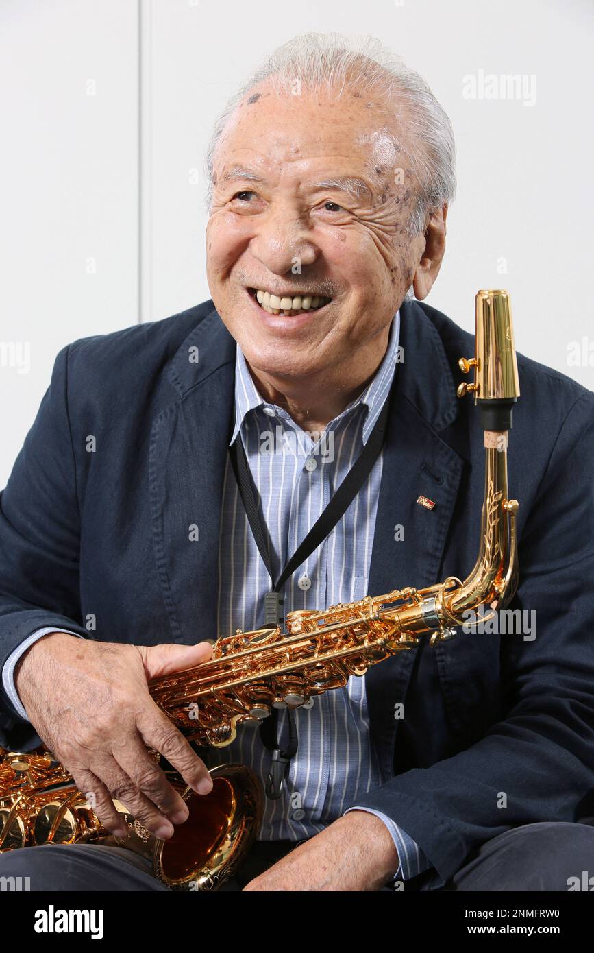 Sadao Watanabe, Japanese saxophonist speaks during an