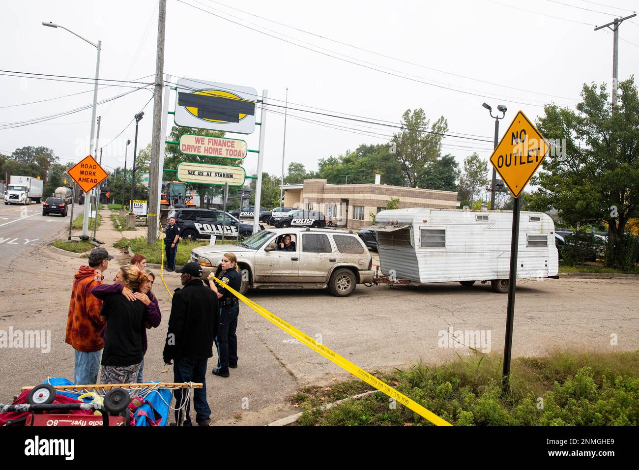 Kalamazoo Public Safety clears the Ampersee Encampment in Kalamazoo