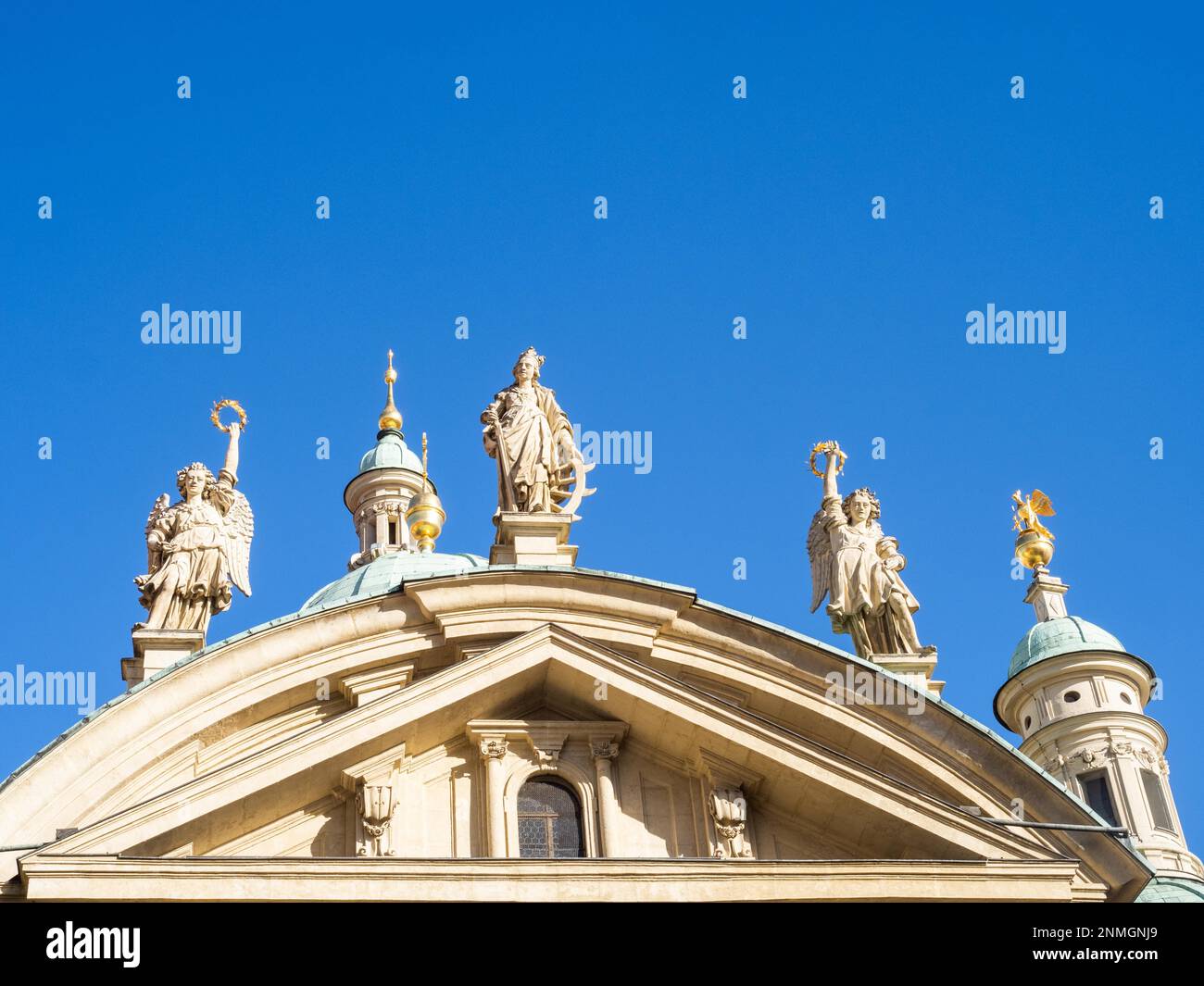 Sculptures at the Mausoleum of Emperor Ferdinand II, Graz, Styria ...