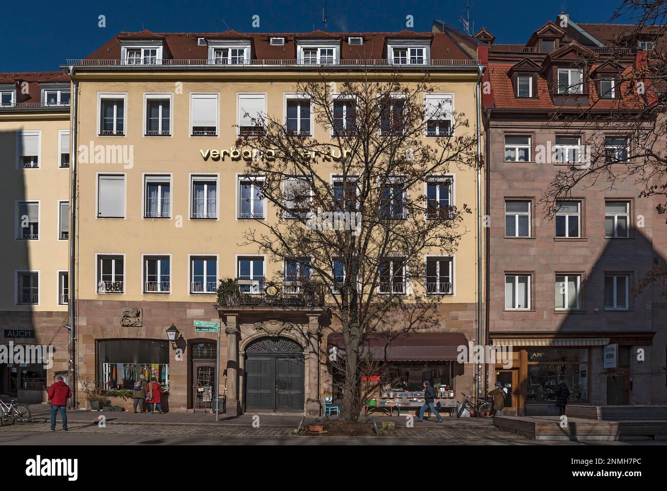 Historic residential building at Weinmarkt 10, Nuremberg Central Franconia, Bavaria, Germany