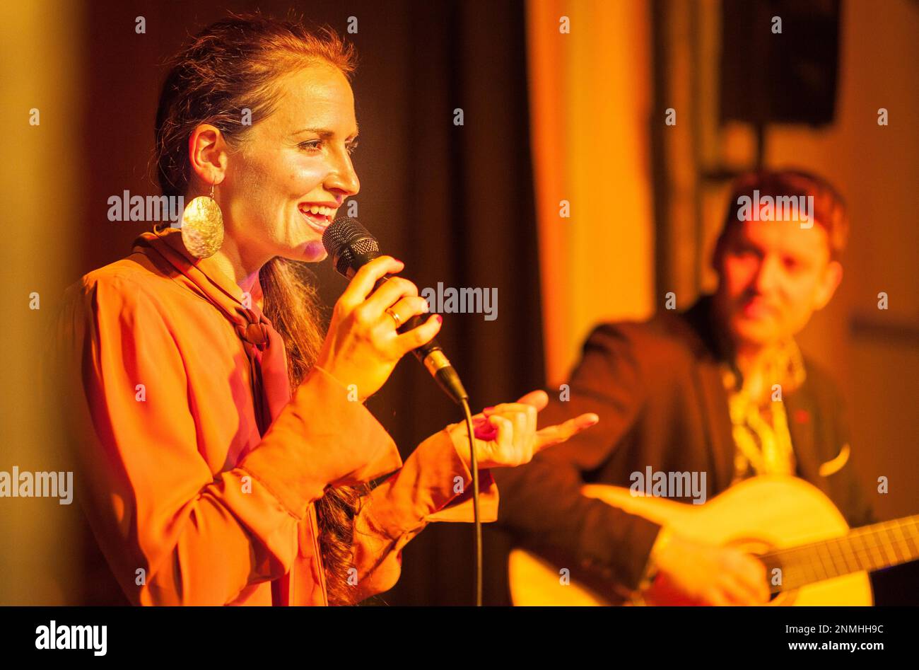 Singer stephanie neigel at a concert in the culture room of the