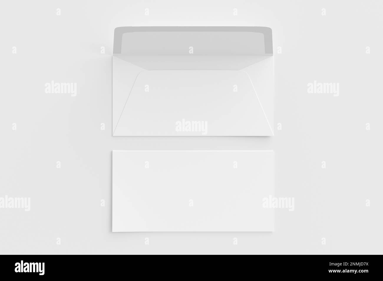 Blank corporate envelope mockup on white background. Branding mock up