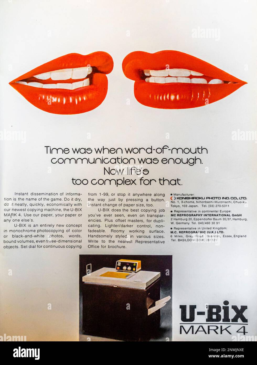 Japanese magazine ad 1970s hi-res stock photography and