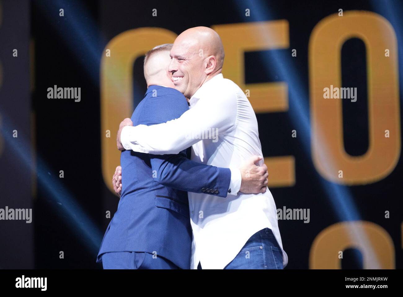 LAS VEGAS, NV SEPTEMBER 23 StPierre and Royce Gracie share