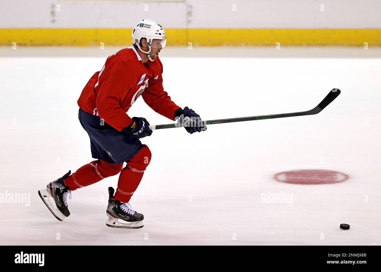 Florida Panthers center Carter Verhaeghe (23) skates during training camp in preparation for the 2021-22 NHL season at the FLA Live Arena on Thursday, September 23, 2021 in Sunrise, Florida.(David Santiago/Miami Herald