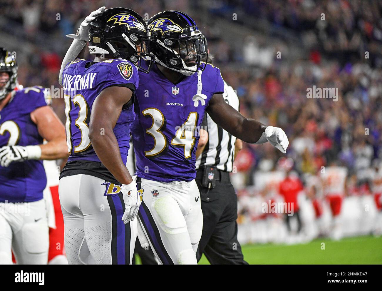 BALTIMORE, MD - SEPTEMBER 13: Inflatable decorations blow after a touchdown  by the Baltimore Ravens against the Cleveland Browns on September 13, 2020,  at M&T Bank Stadium in Baltimore, MD. (Photo by