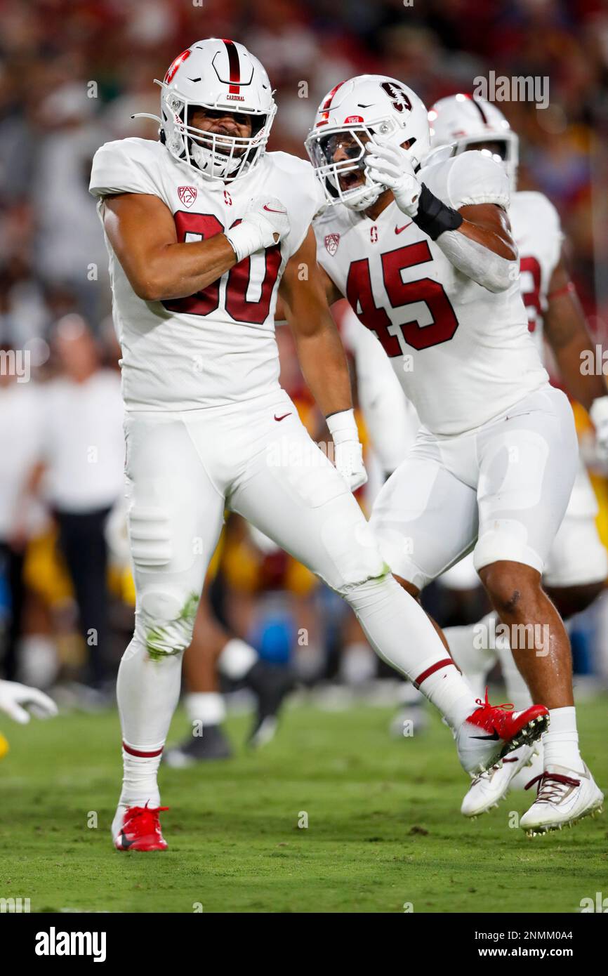 LOS ANGELES, CA - SEPTEMBER 11: Stanford Cardinal linebacker Gabe Reid ...