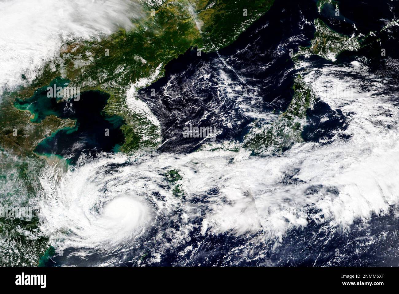 This Wednesday, Sept, 15, 2021, satellite image released by NASA shows ...