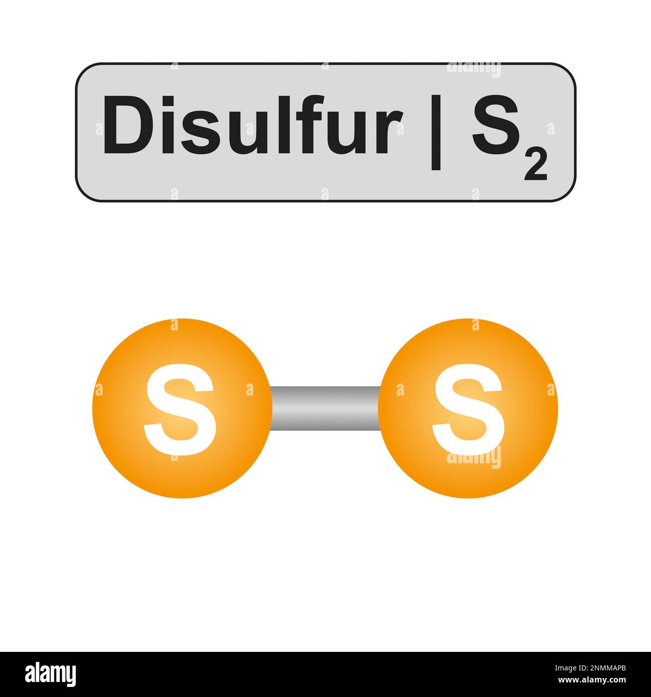 Disulphur molecule, illustration Stock Photo - Alamy