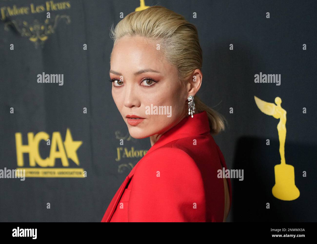 Pom Klementieff arrives at the 2023 HCA Film Awards held at the Beverly