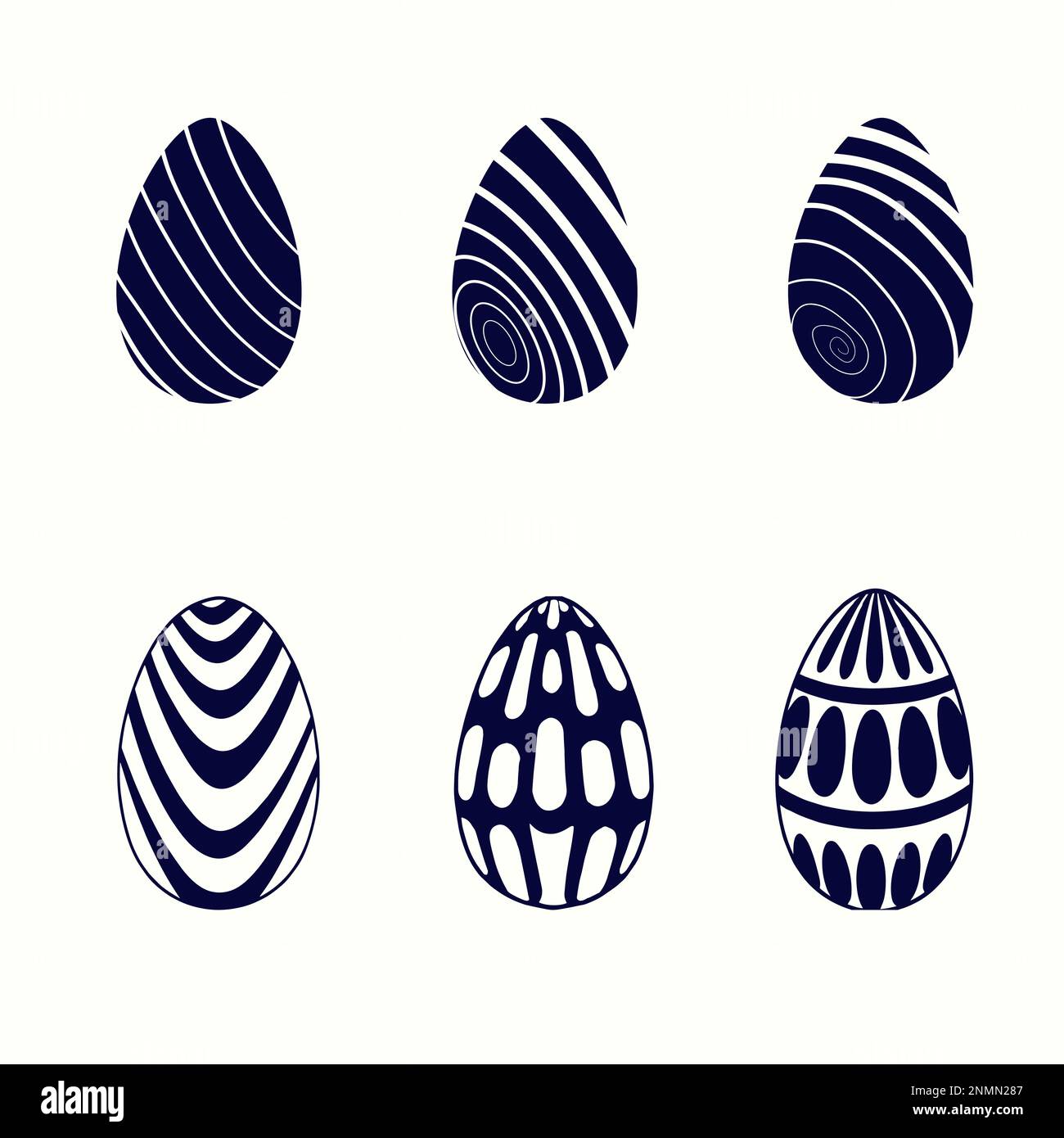 Easter egg black and white doodle illustration, easter egg icon Stock ...