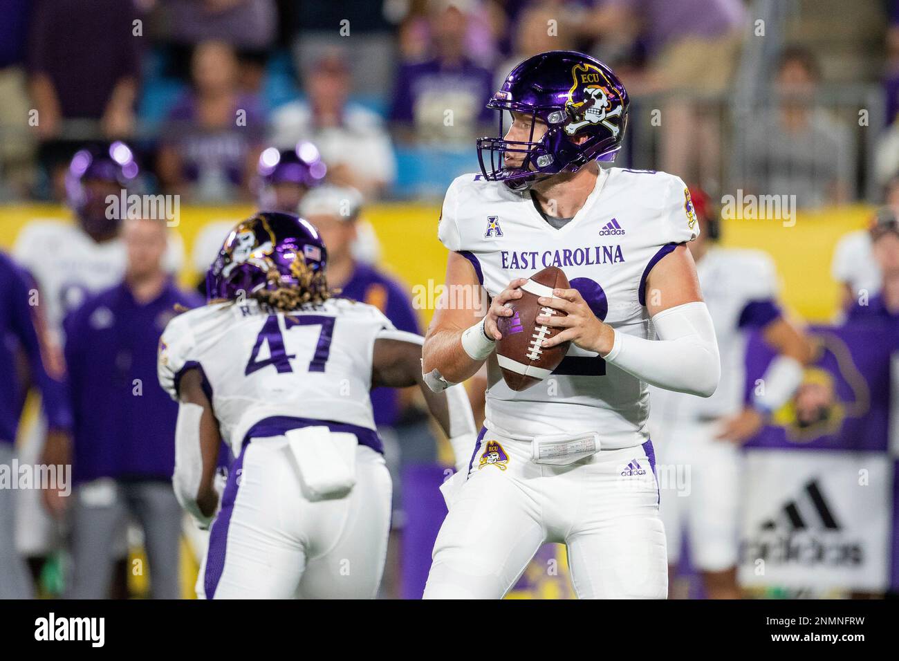 East Carolina Pirates quarterback Holton Ahlers (12) during the NCAA  college football game between Tulane and