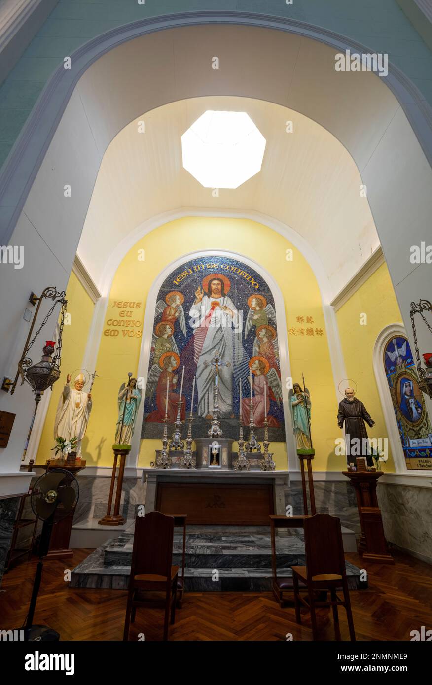 The Macau Cathedral, also known as Cathedral of the Nativity of Our Lady is listed as UNESCO World Heritage. Macau, China. Stock Photo