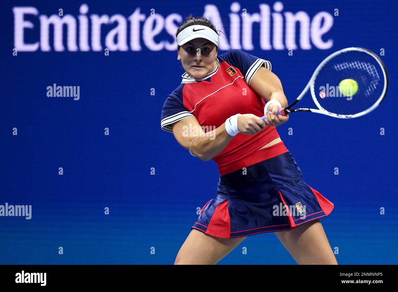 Bianca Andreescu in action during a Women's Singles match at the 2021 ...