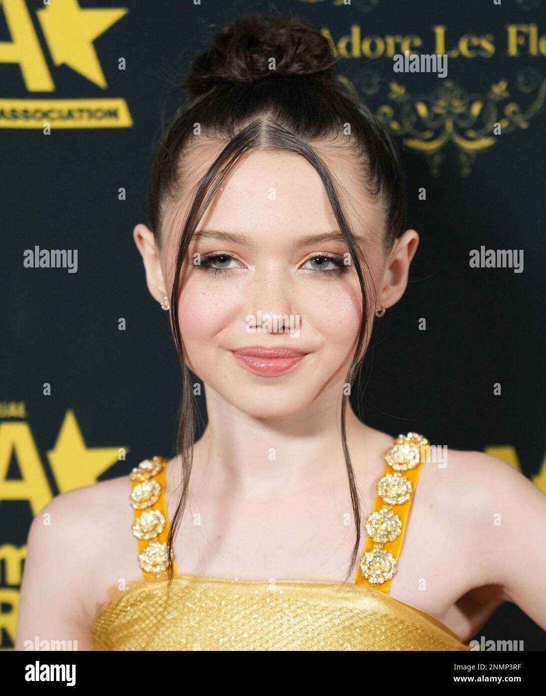 Violet McGraw arrives at the 2023 HCA Film Awards held at the Beverly