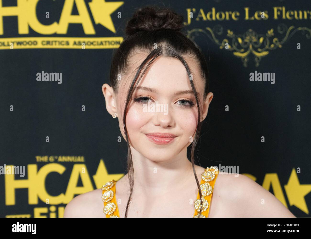 Violet McGraw arrives at the 2023 HCA Film Awards held at the Beverly