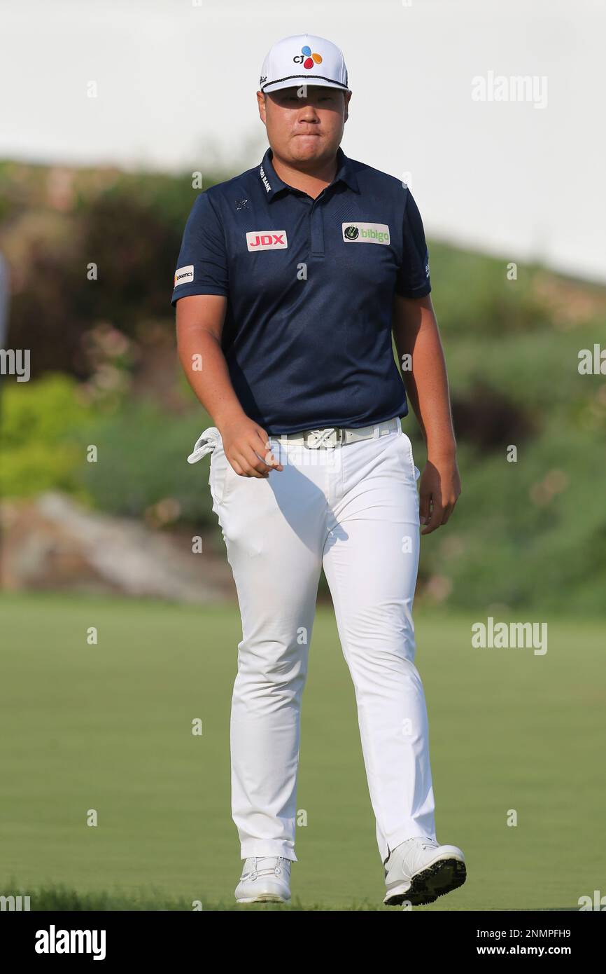 OWINGS MILLS, MD - AUGUST 28: Sungjae Im (KOR) exits the 18th green ...