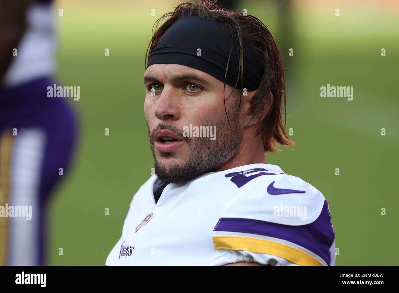 KANSAS CITY, MO - AUGUST 27: Minnesota Vikings free safety Harrison Smith  (22) before an NFL preseason game between the Minnesota Vikings and Kansas  City Chiefs on Aug 27, 2021 at GEHA