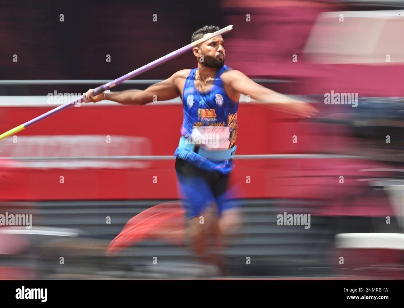 Sri Lanka's HERATH MUDIYANSELAGE Dinesh Priyan competes in the Men's