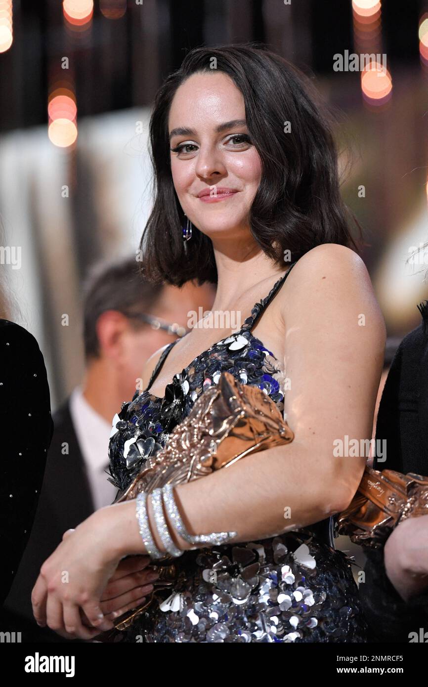 Noemie Merlant poses with the Best supporting actress Cesar award for ...