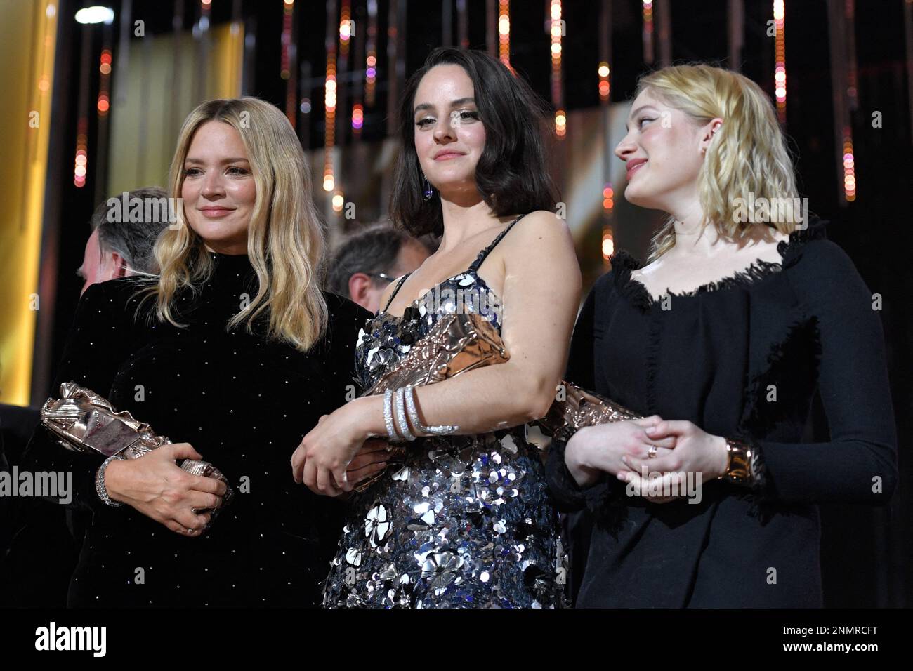 Virginie Efira, Noemie Merlant and Nadia Tereszkiewicz during the 48th