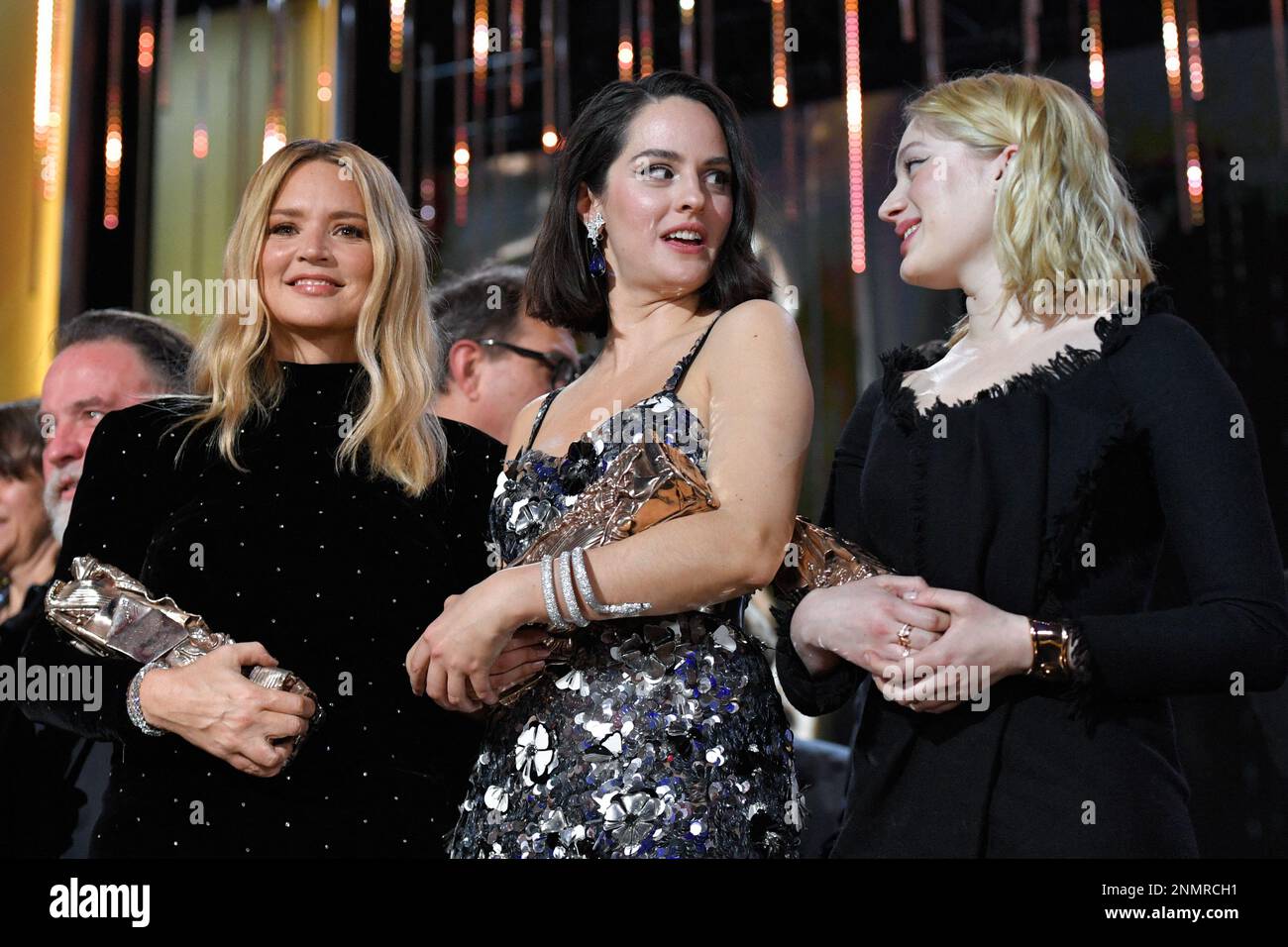 Virginie Efira, Noemie Merlant and Nadia Tereszkiewicz during the 48th