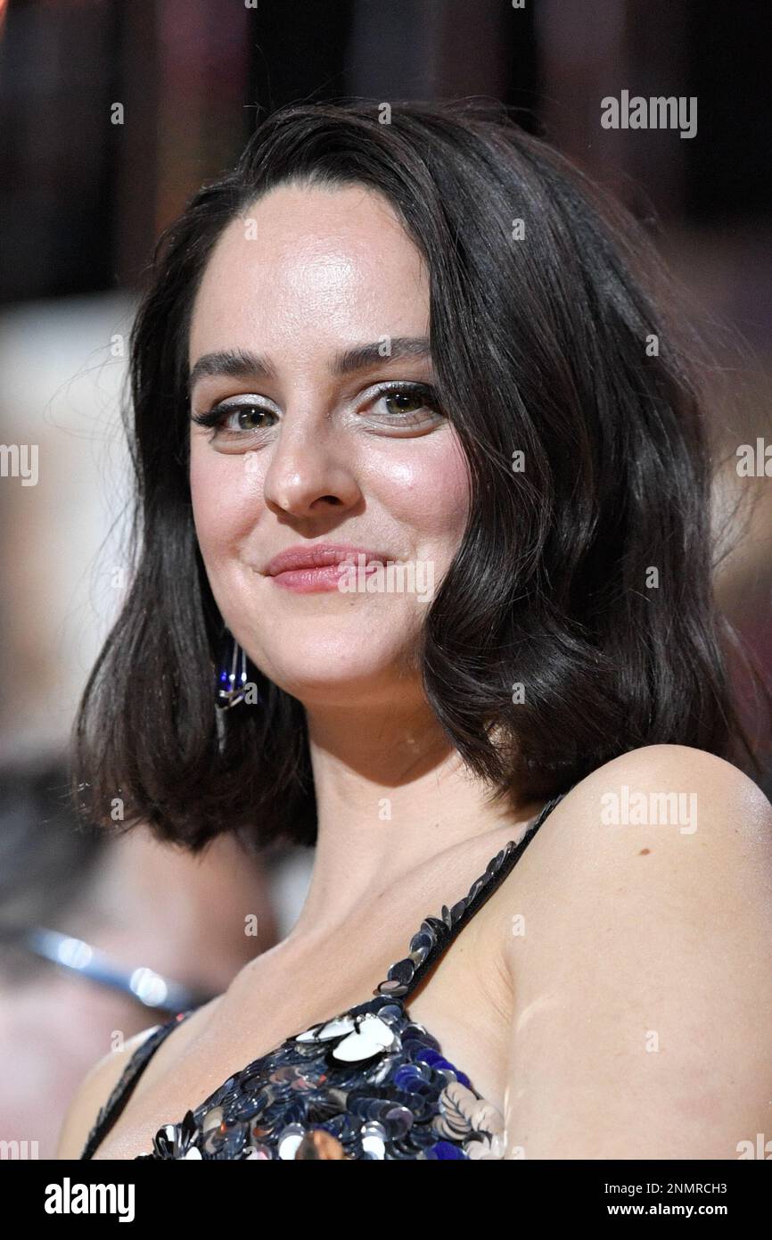 Noemie Merlant poses with the Best supporting actress Cesar award for the  movie L'innocent during the 48th Cesar Film Awards at L'Olympia in Paris,  France on February 24, 2023. Photo by Aurore