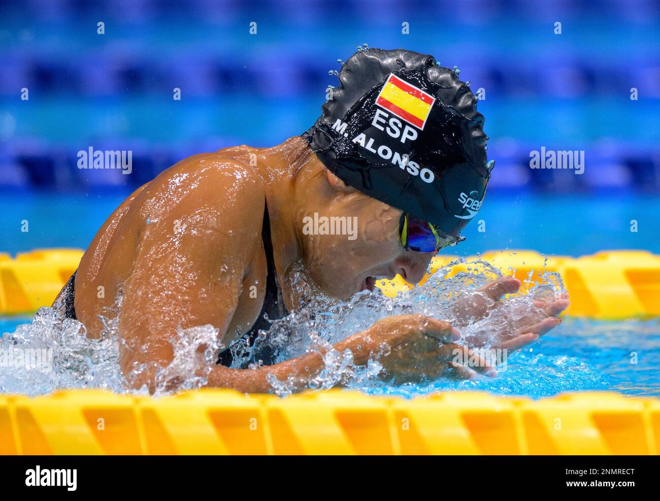 Michelle Alonso Morales of Spain competes in the women's swimming 100