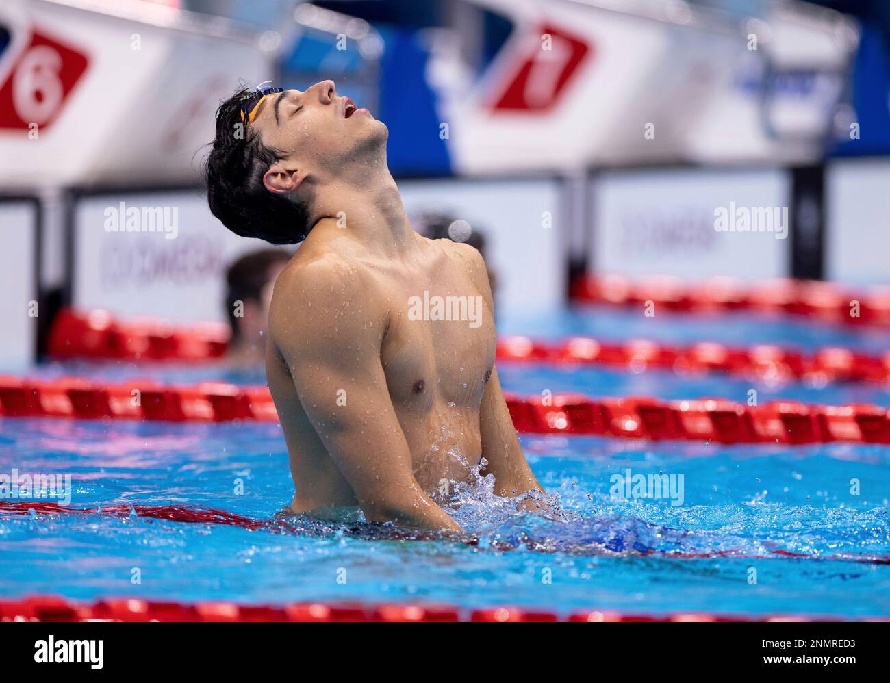 Simone Barlaam of Italy wins the gold medal in the men's swimming