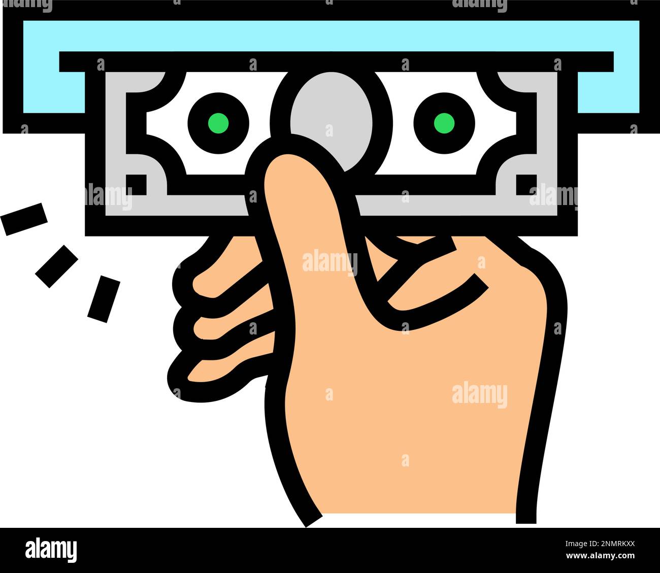 withdraw color icon vector illustration Stock Vector Image & Art - Alamy