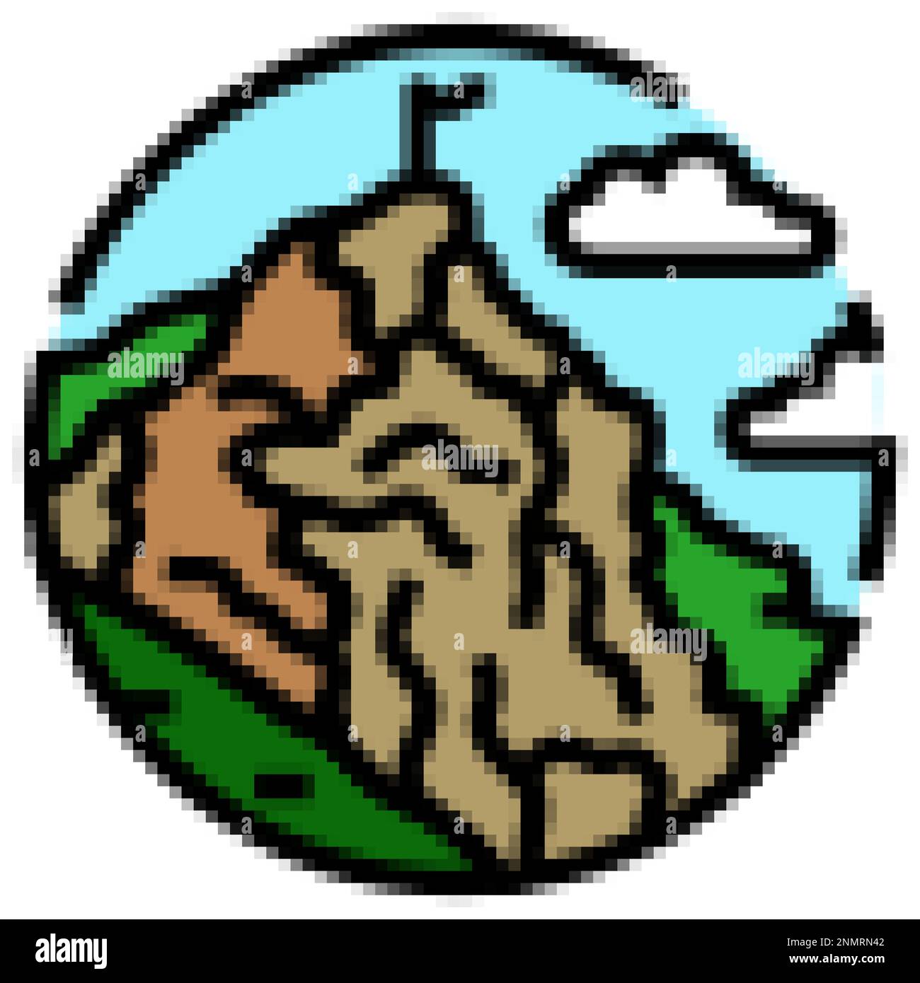 high mountain landscape color icon vector illustration Stock Vector ...
