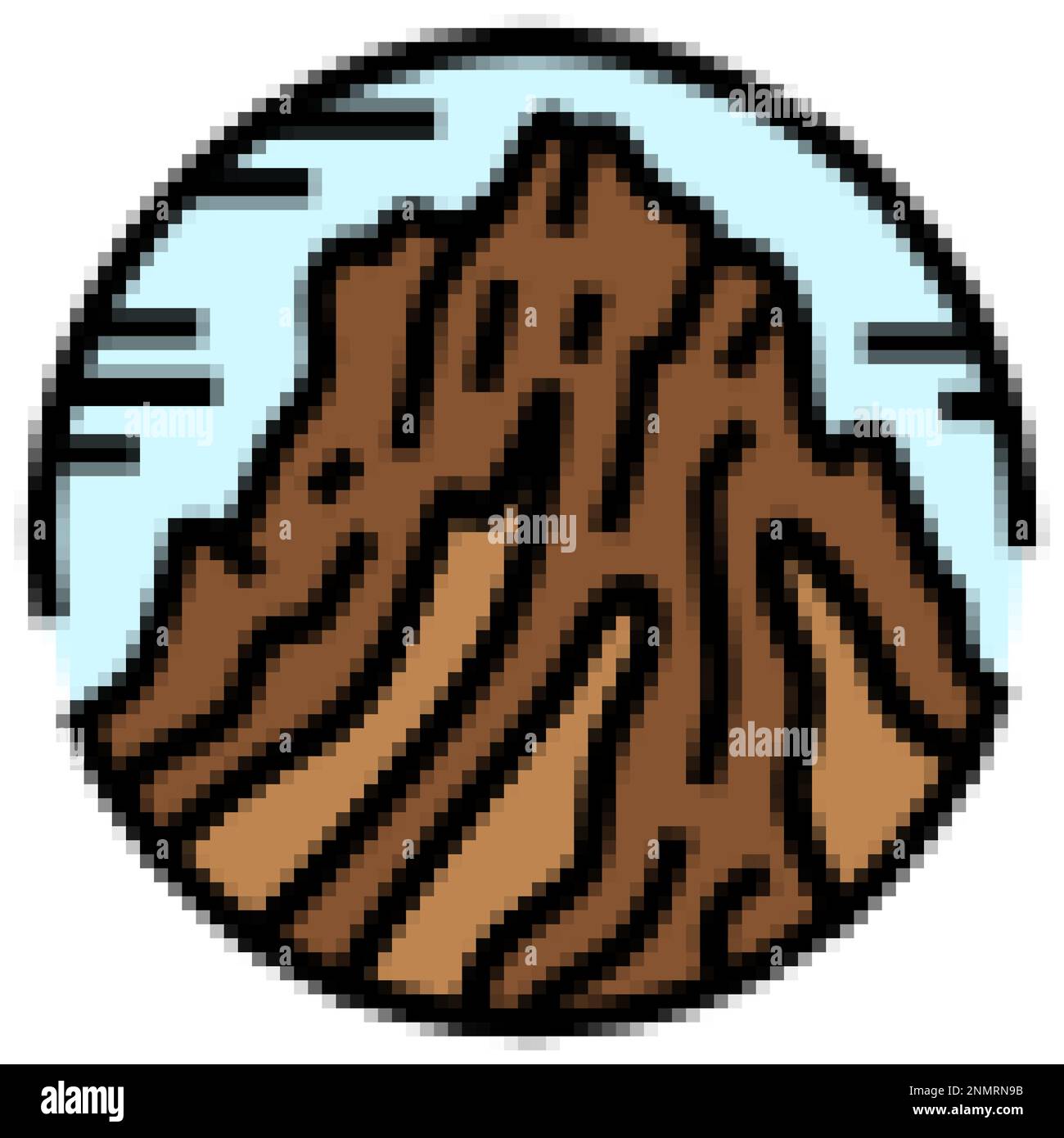 peak mountain landscape color icon vector illustration Stock Vector ...