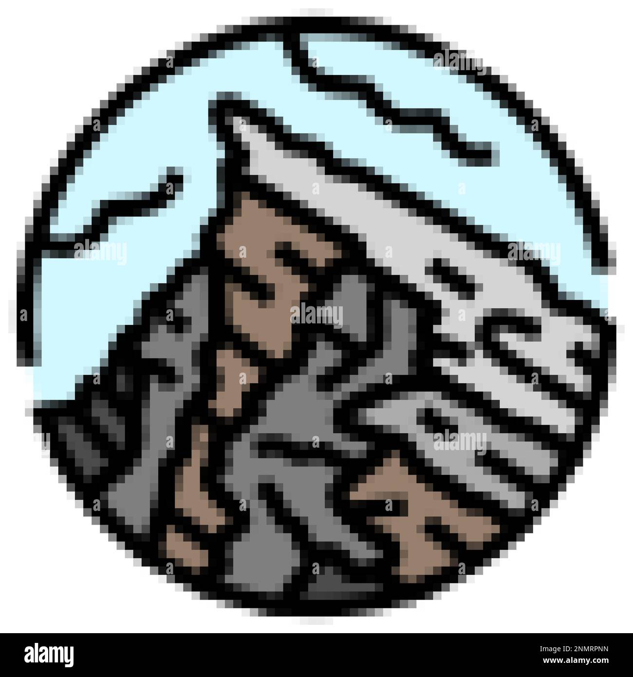 rock mountain landscape color icon vector illustration Stock Vector ...