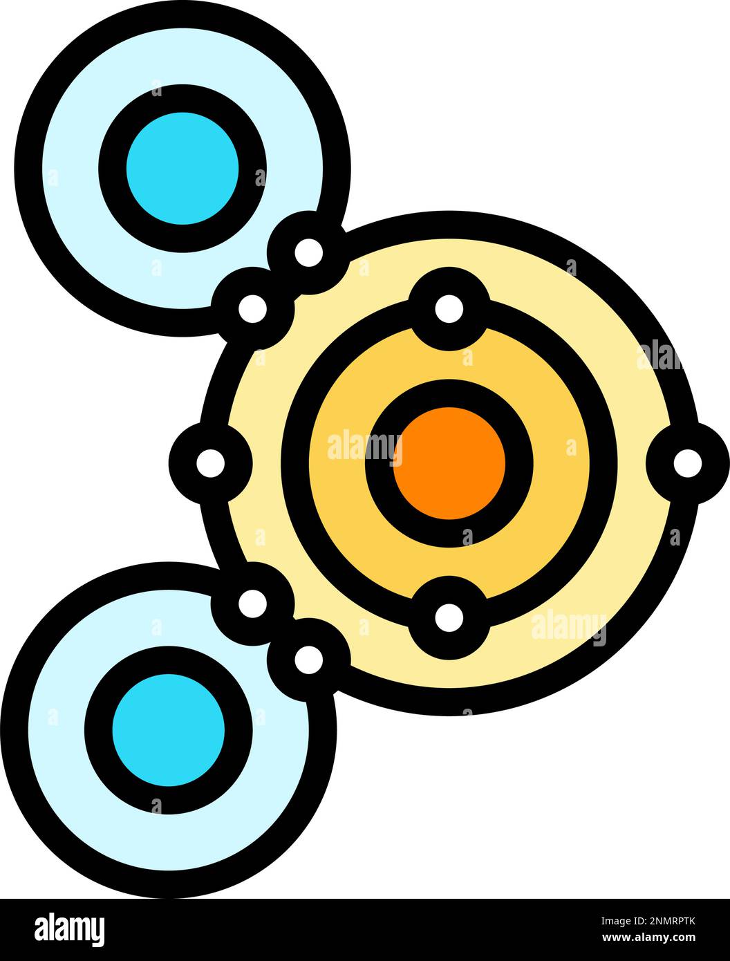 atom molecular structure color icon vector illustration Stock Vector ...