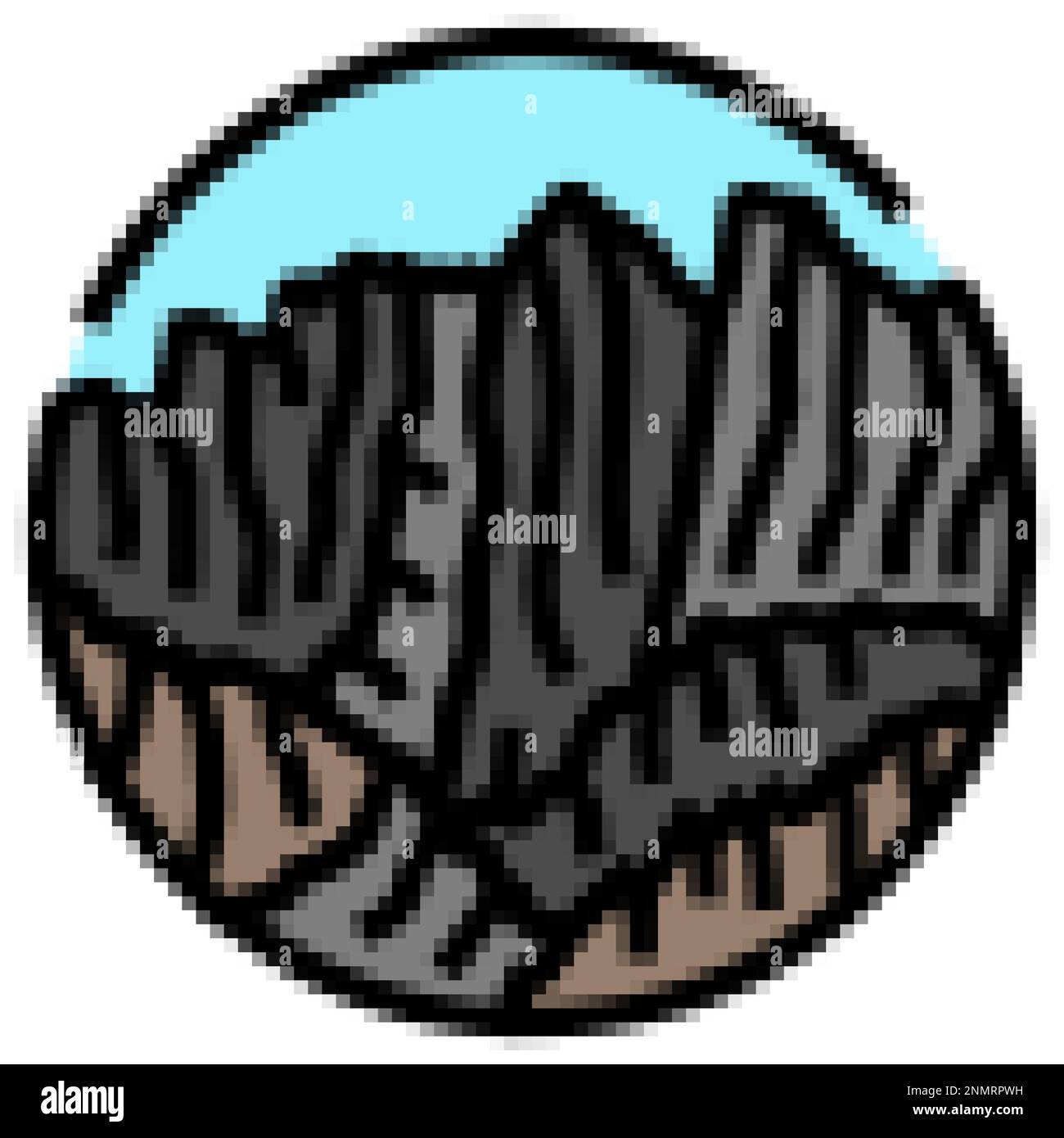 travel mountain landscape color icon vector illustration Stock Vector ...