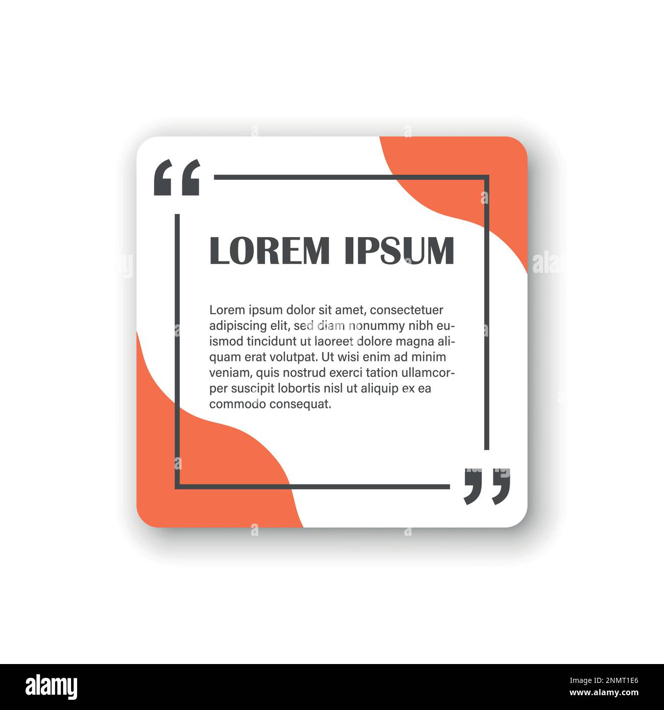 Quote frame blank template icon in flat style. Empty speech bubble ...
