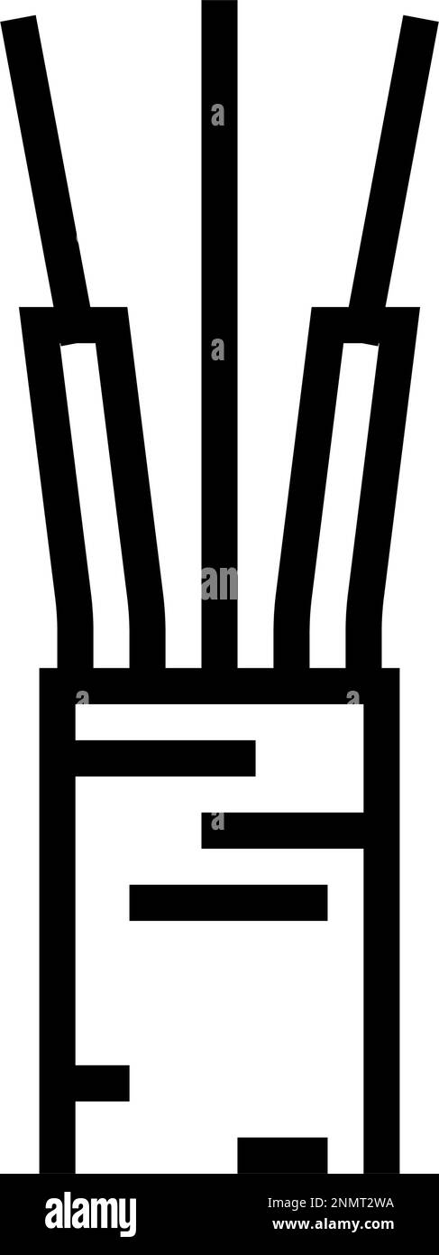 non metallic sheathed wire cable line icon vector illustration Stock ...