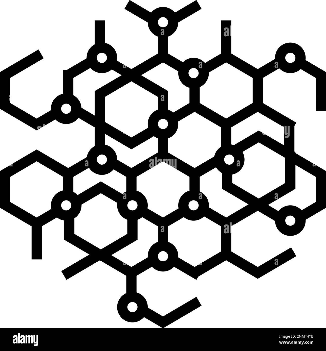 technology molecular structure line icon vector illustration Stock ...