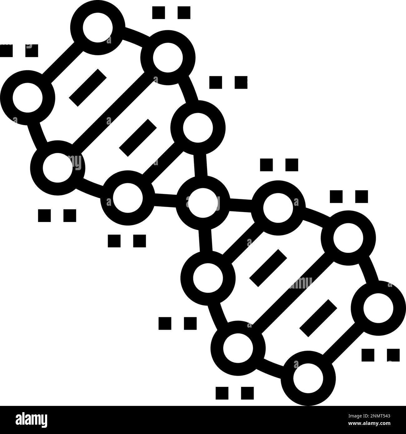 genetic molecular structure line icon vector illustration Stock Vector ...
