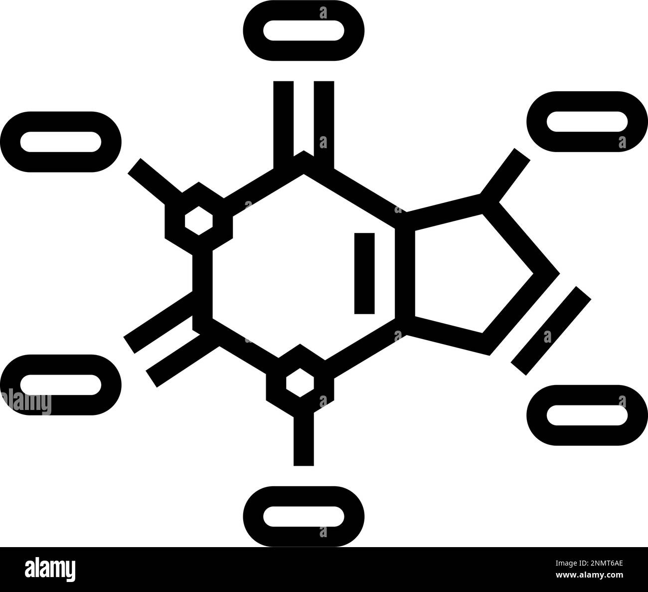 chemistry molecular structure line icon vector illustration Stock ...