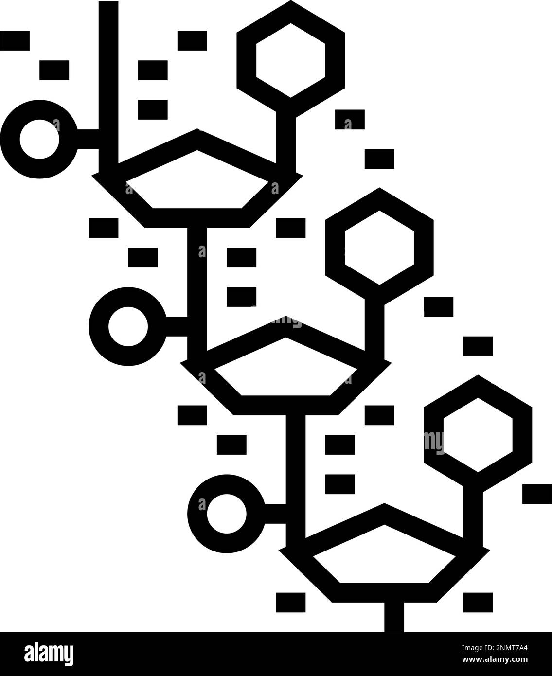 health molecular structure line icon vector illustration Stock Vector ...