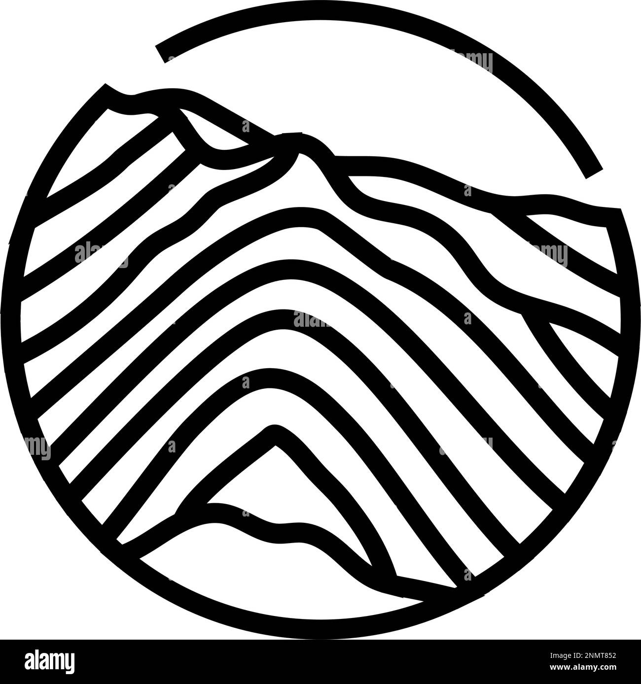 camping mountain landscape line icon vector illustration Stock Vector ...