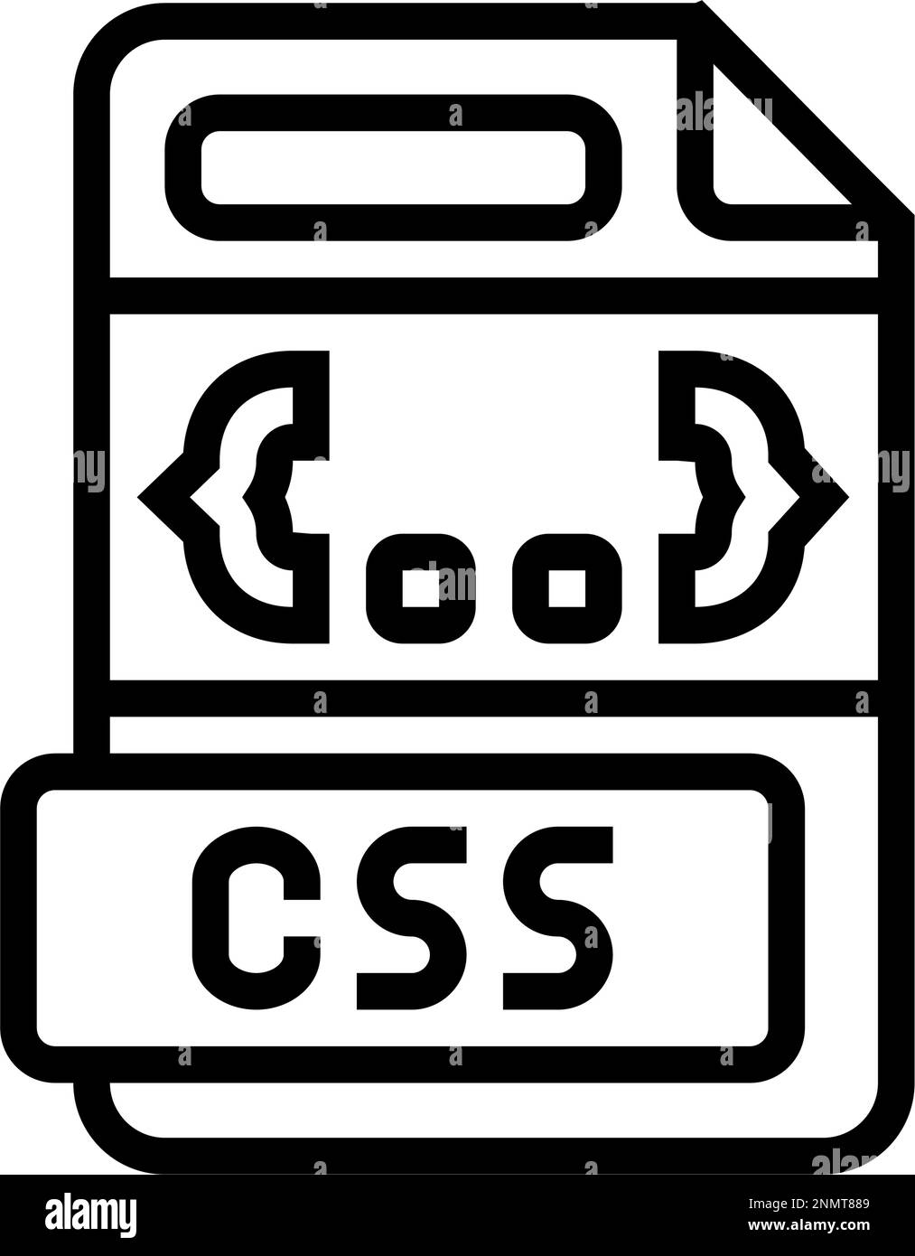 Css file format icon Black and White Stock Photos & Images - Alamy